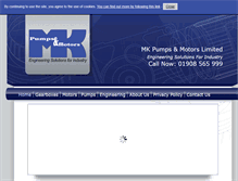 Tablet Screenshot of mkpumpsandmotors.co.uk